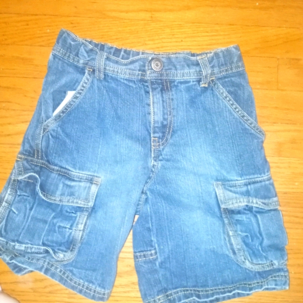 Gymboree vintage boys denim cargo shorts size 6